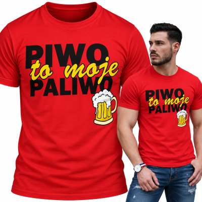 KOSZULKA ŚMIESZNA PIWO TO MOJE PALIWO